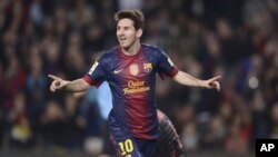 Lionel Messi terpilih menjadi salah seorang dari tiga finalis untuk penghargaan pemain terbaik dunia FIFA (foto: Dok).