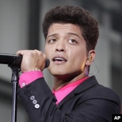 Bruno Mars during a performance in New York City (file photo)