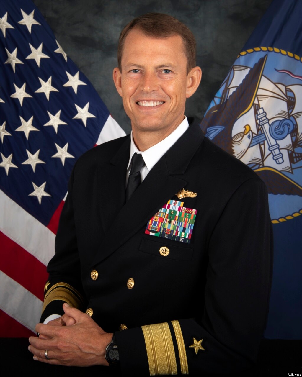 美国海军公布的海军少将史达曼照片。据报道，史达曼曾在2020年11月访问台湾。(photo:VOA)