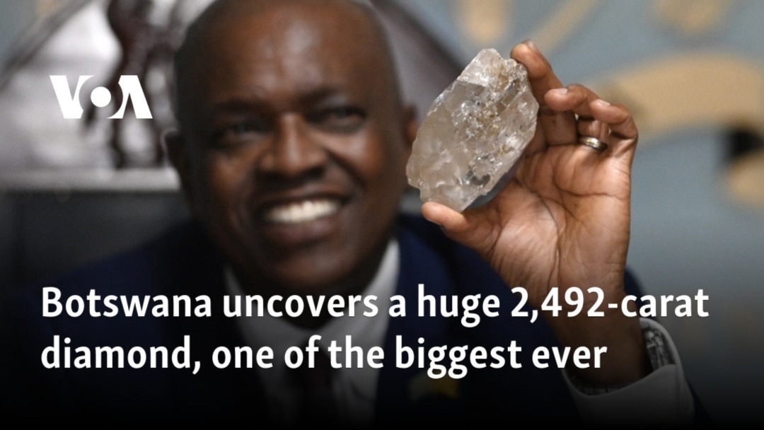 Botswana uncovers a huge 2,492-carat diamond, one of the biggest ever