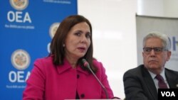 “[Almagro] ha cumplido una labor fundamental en la defensa de la democracia en la región”, dijo la embajadora boliviana Karen Longaric ante el Consejo Permanente de la OEA.