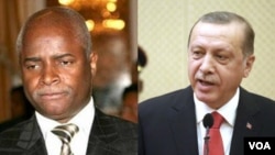 Ministro do Interior de Angola, Ângelo Veiga Tavares (esq), Presidente da Turquia Recep Tayyip Erdoğan