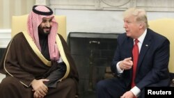 محمد بن سلمان با دونالد ترمپ، رئیس جمهور ایالات متحده