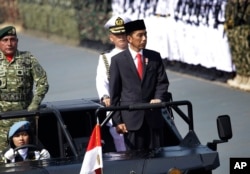 Presiden Jokowi pada peringatan ulang tahun TNI yang ke-72 tahun, 5 Oktober 2017.