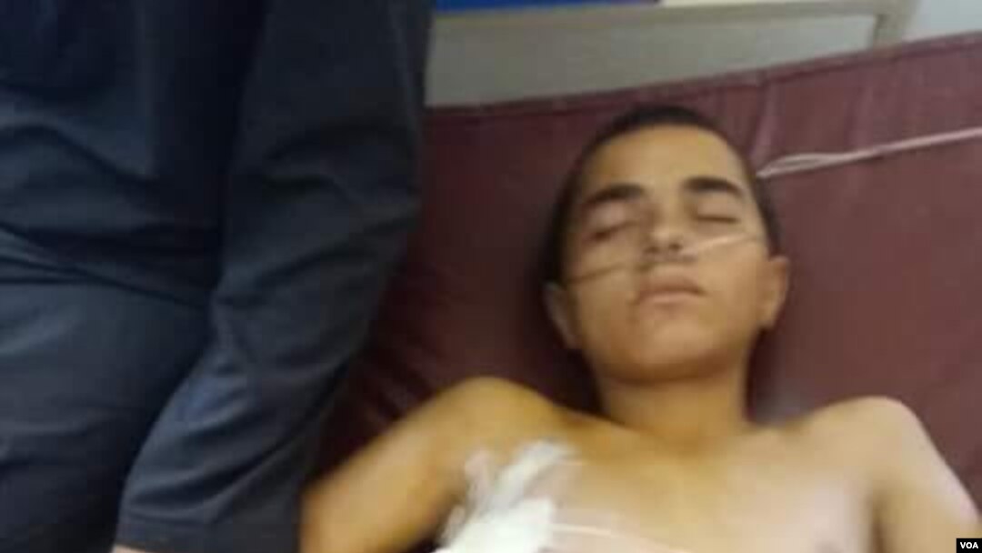 د شمالي وزیرستان په ډزو کې ټپي شوی ماشوم احتجاج کوونکی
