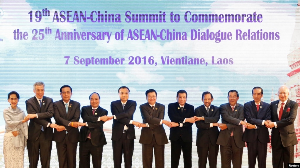 Hội nghị thượng đỉnh ASEAN-China lần thứ 19 diễn ra ở Vientiane, Lào 7/9/2016.