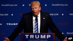 Donald Trump sementara unggul di tiga negara bagian utama dalam persaingan meraih nominasi Capres AS dari Partai Republik (foto: dok).