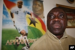 'Uncle' Ben Owusu, inside his Johannesburg restaurant, says Ghana will beat Uruguay in today's World Cup quarterfinal