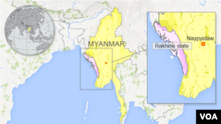 Myanmar with Rakhine state