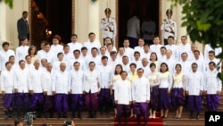 Lawmakers from the opposition Cambodia National Rescue Party, file photo. 