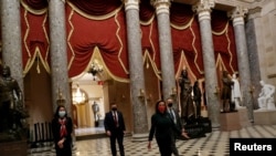 Speaker of the House Nancy Pelosi (D-CA), walks from the House floor before the vote by the House on increasing the second round of federal direct payments to $2,000 on Capitol Hill Washington, U.S., December 28, 2020. REUTERS/Leah Millis