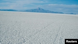 FILE - The salt lake is seen in Uyuni, Potosi, Bolivia, Nov. 6, 2012.