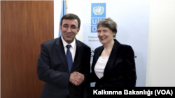 Kalkınma Bakanı Cevdet Yılmaz, UNDP Başkanı Helen Clark ile