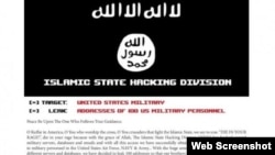 A screen capture of the notice from the "Islamic State Hacking Division."
