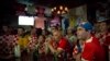 Croatian fans react to being behind late in the opening soccer match of the 2014 World Cup in the Astoria neighborhood of Queens, New York, June 12, 2014.