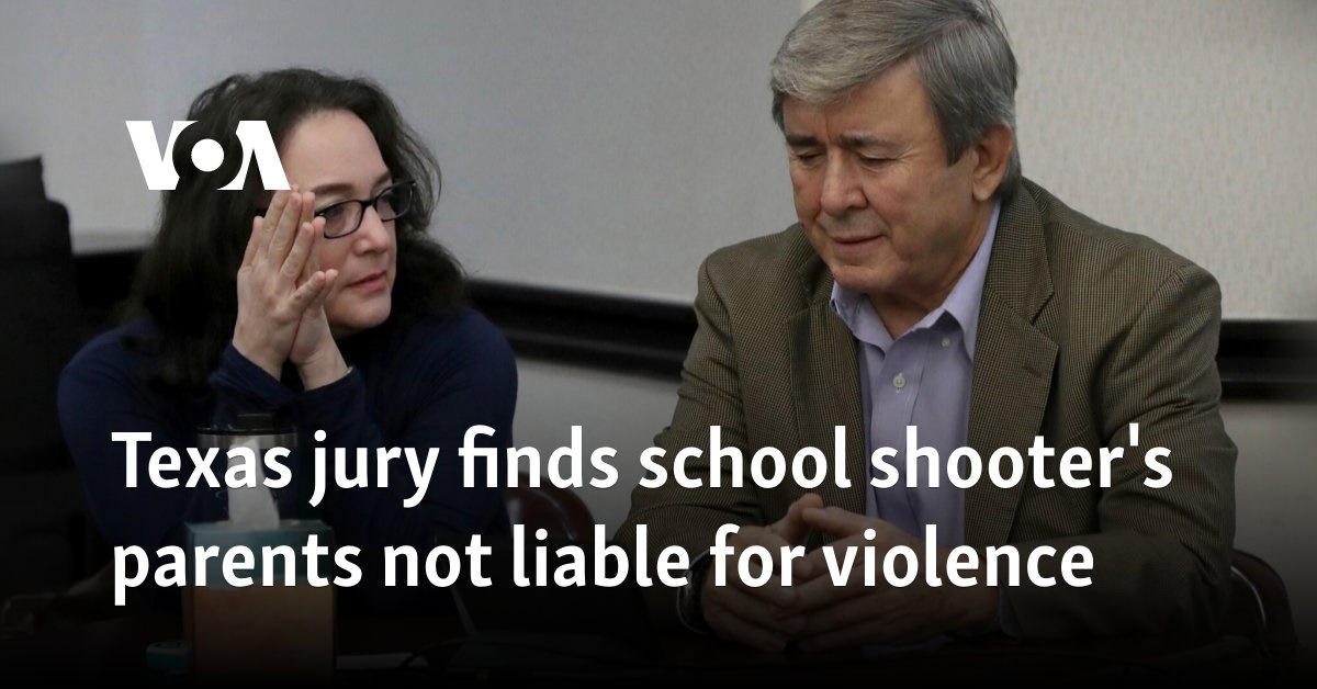 Texas: Jury finds parents of school shooter not liable for violence