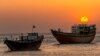 غروب آفتاب در جزیره قشم در خلیج فارس. عکاس: هادی نوید، ایلنا