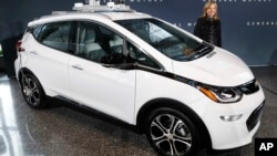 General Motors mengembangkan mobil listrik Chevrolet Bolt (foto: dok). 