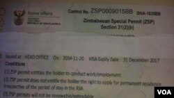 Chirongwa cheZimbabwe Special Permit chiri kupera kushanda musi wa 31 Zvita 2017.