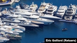 Boats of the rich seen in Monaco during the Monaco Yacht Show, one of the most famous pleasure boat shows in the world on September 22, 2021. (REUTERS/Eric Gaillard/File Photo)