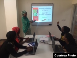 At American University of Nigeria, a college prep initiative supports some of the former Chibok students who escaped Boko Haram within months of their capture. (Courtesy American University of Nigeria)