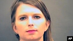 FILE - Chelsea Manning is shown in this undated booking photo provided by the Alexandria (Va.) sheriff's office. 