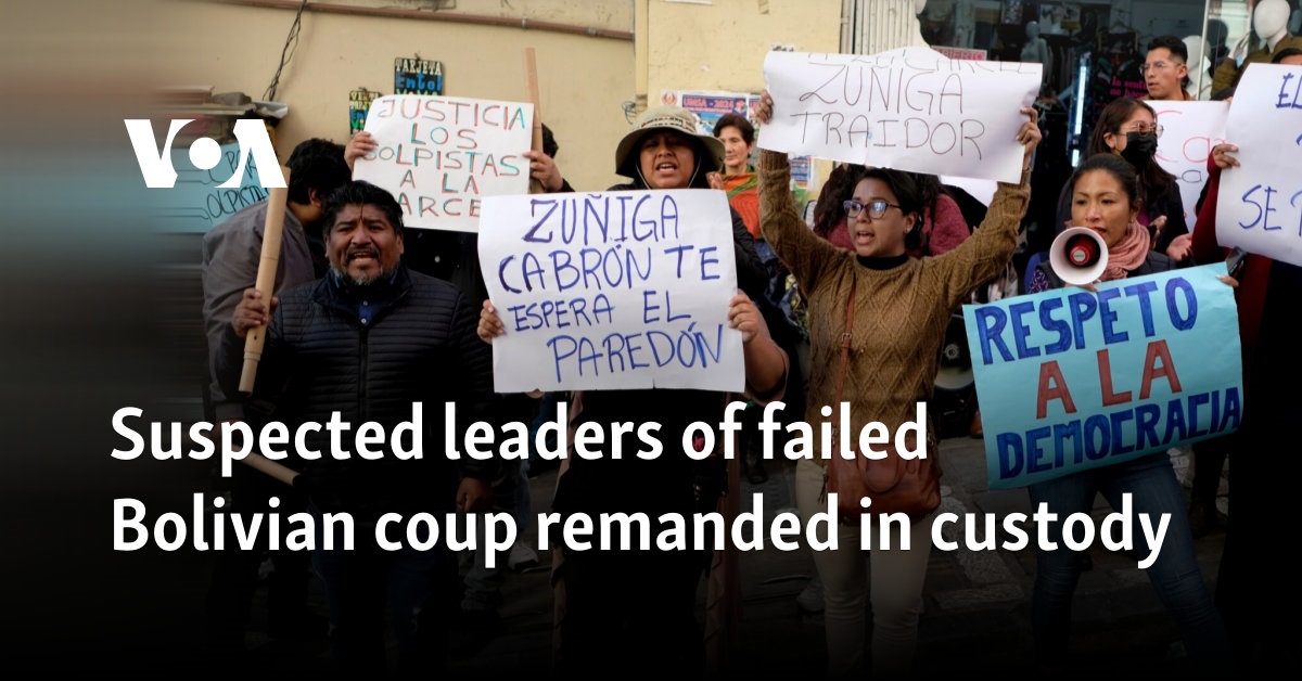 Suspected leaders of failed Bolivian coup remanded in custody