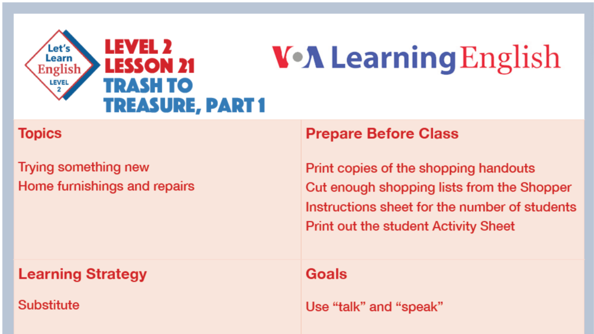 VOA Learning English - Let's Learn English - Level 2 - VOA - Voice