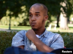 Abdul Razak Artan, a third-year student in logistics management, sits on the Oval in an August 2016 photo provided by The Lantern, student newspaper of Ohio State University in Columbus, Ohio, Nov. 28, 2016.