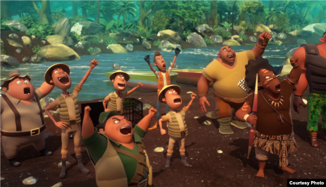 Dalam film, para satwa harus melawan kelompok pemburu dan melindungi hutan habitat mereka. (Courtesy: Batavia Pictures/Riki Rhino)