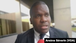 L'entrepreneur Vérone Mankou espère que les jeunes développeurs africains accèdent aux financements chinois, à Brazzaville, le 10 septembre 2019. (VOA/Arsène Séverin)