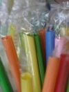 FILE - Wrapped plastic straws at a bubble tea cafe in San Francisco, July 17, 2018. "We’re going back to plastic straws," President Donald Trump said as he signed an executive order directing the federal government to stop buying paper straws.