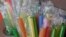 FILE - Wrapped plastic straws at a bubble tea cafe in San Francisco, July 17, 2018. "We’re going back to plastic straws," President Donald Trump said as he signed an executive order directing the federal government to stop buying paper straws.