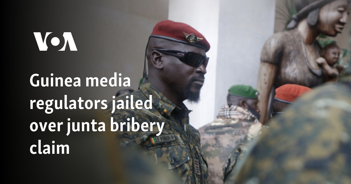 Guinea media regulators jailed over junta bribery claim