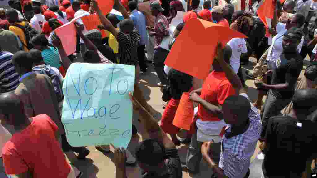 Zimbabwe Workers Demonstration