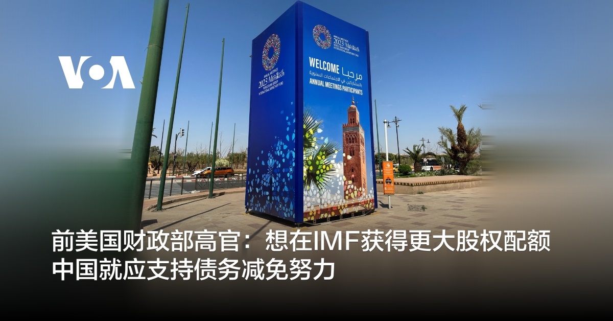 前美国财政部高官：想在IMF获得更大股权配额 中国就应支持债务减免努力