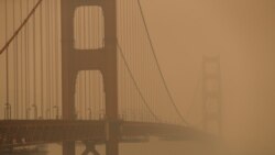 Goldem gejt most u San Francisku se skoro ne vidi od pepela u vazduhu