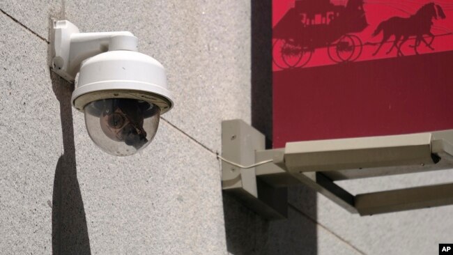 2019年5月7日旧金山金融区的安全摄像头。