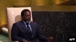 Joseph Kabila, président de la République démocratique du Congo, à la 72e session de l'Assemblée générale des Nations Unies à New York, 23 septembre 2017.