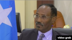 Abdirahman Duale Beileh, Menteri Keuangan Somalia. (Foto: VOA/Videograb)