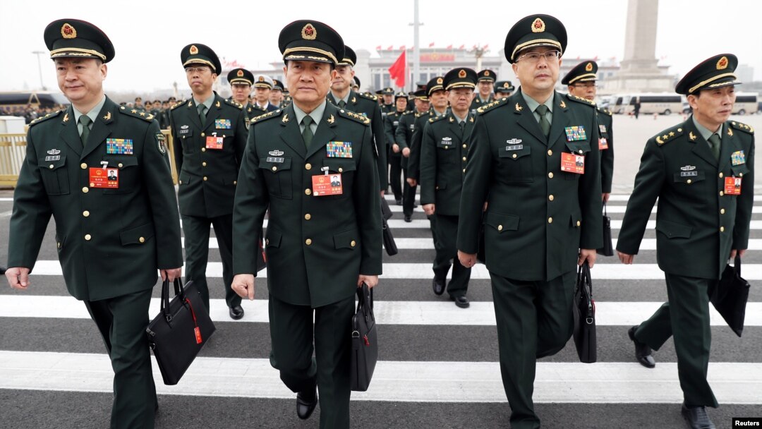 Lãnh đạo Bộ Quốc phòng Trung Quốc dự kỳ họp Quốc hội hôm 4/3/2018.
