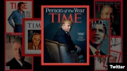 Hình ảnh Tổng thống đắc cử Donald Trump trên bìa tạp chí Time khi ông được bầu chọn là nhân vật của năm 2016.