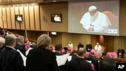 El papa Francisco se dirigió a los obispos durante la histórica cumbre para la prevención de abusos sexuales en el Vaticano, el jueves 21 de febrero de 2019.