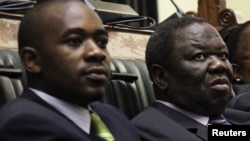 Nelson Chamisa and Morgan Tsvangirai 