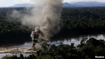 Brazil's clearwater Tapajos river polluted by illegal gold mining