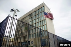 FILE - The U.S. Embassy is seen in Havana, Cuba, June 19, 2017.