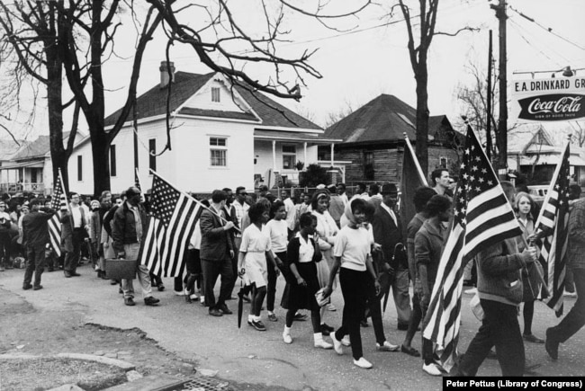 In early 1965, civil rights activists tried to register black voters around Selma, Alabama. Their actions led to violence and helped inspire Johnson to push for additional civil rights laws. (Library of Congress)