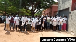 Protestos de trabalhadores de saúde, Bissau, 2021