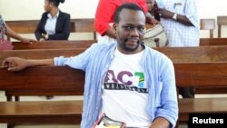 Opposition politician Zitto Kabwe, leader of The Alliance for Change and Transparency sits inside the Kisutu Resident Magistrate court in Dar es Salaam, Tanzania, Nov. 2, 2018.