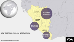 Ebola cases in West Africa, July 2014